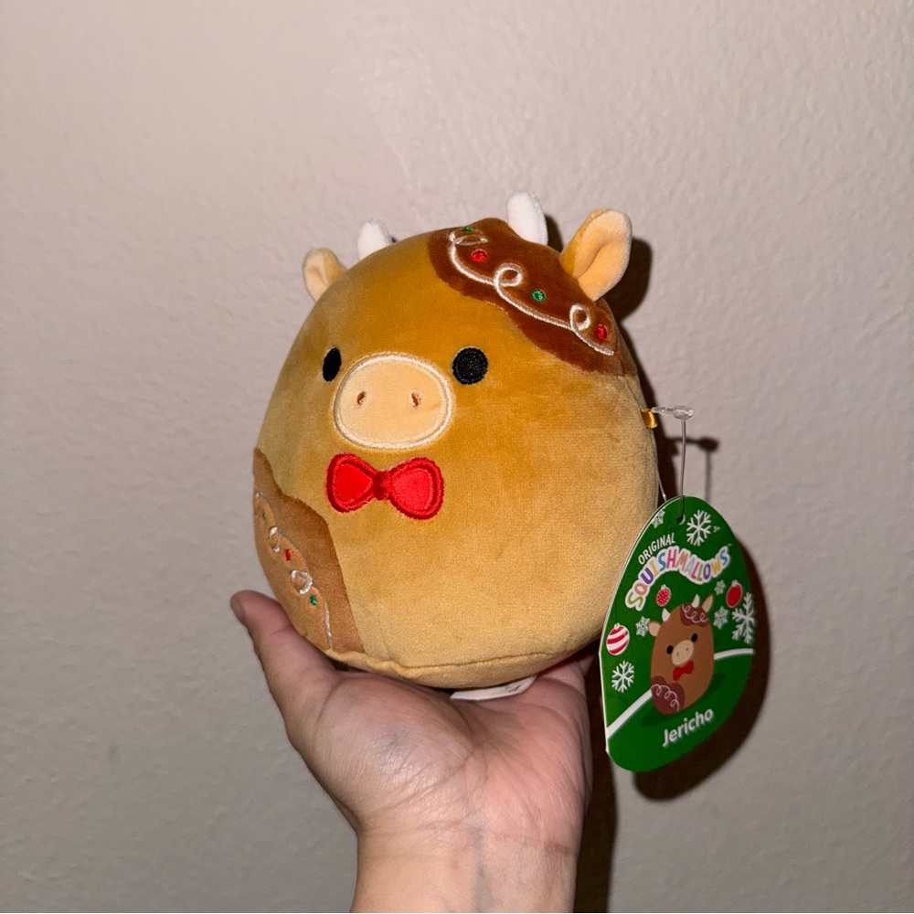 5” Jericho the Gingerbread Cow Holiday Squishmallow